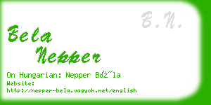 bela nepper business card